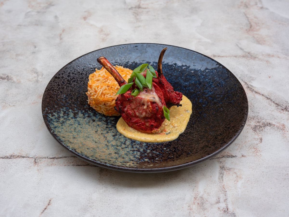 Boti Kabab with saffron rice