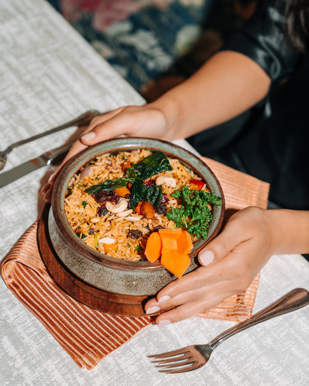 Gosht Biryani from above